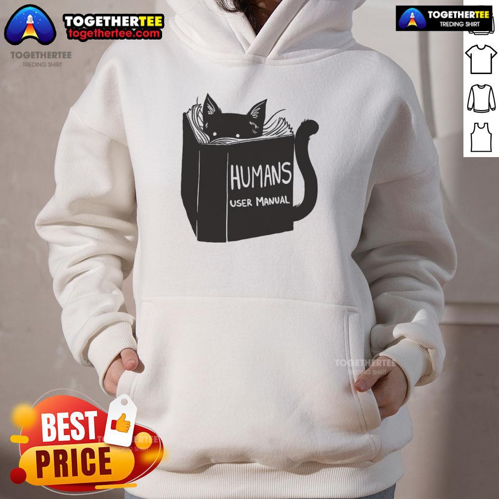 Awesome Humans User Manual for Cats Remix Hoodie featuring a playful design perfect for cat lovers.