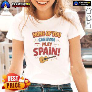 Spain Ladies Tee featuring a stylish design, perfect for fans supporting the women's national soccer team.