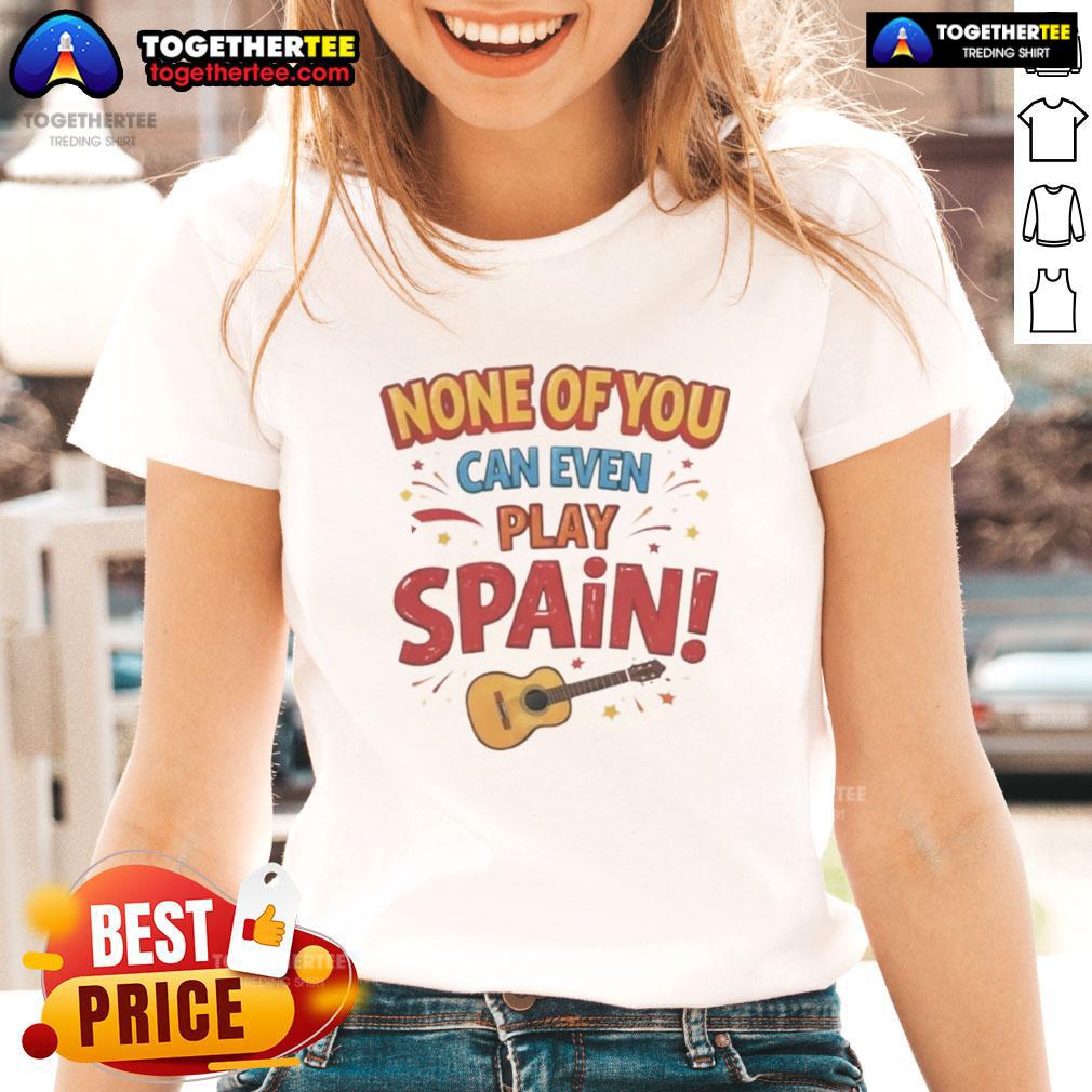 Spain Ladies Tee featuring a stylish design, perfect for fans supporting the women's national soccer team.