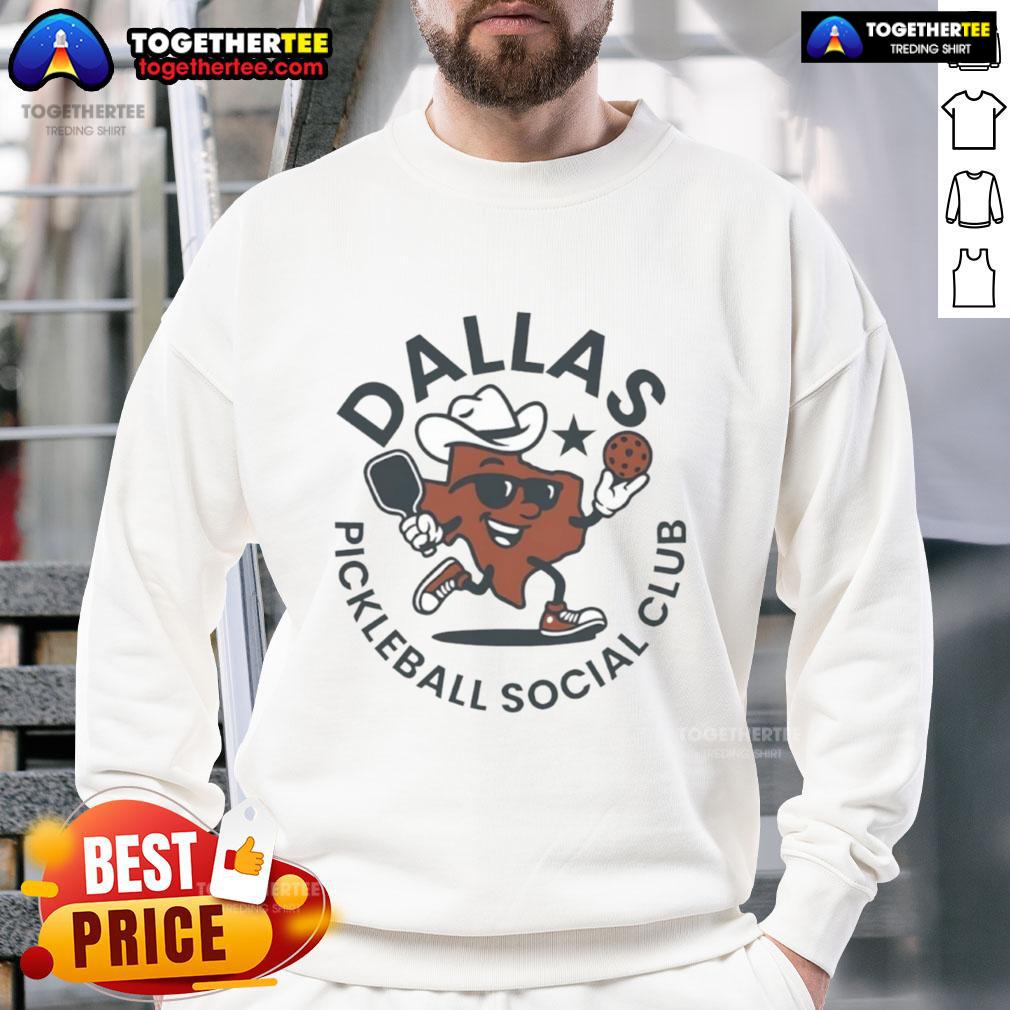 Alt Text: Official Dallas Pickleball Social Club Sweatshirt in vibrant colors, perfect for fans and players of the sport.