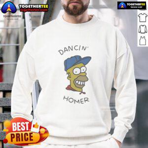 Official Dancin Homer Big Head Sweatshirt featuring vibrant graphics, perfect for fans of The Simpsons and cozy casual wear.