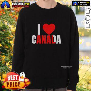 Alt Text: Official I Love Canada Anal Sweatshirt featuring a stylish design, perfect for Canadian pride and casual wear.