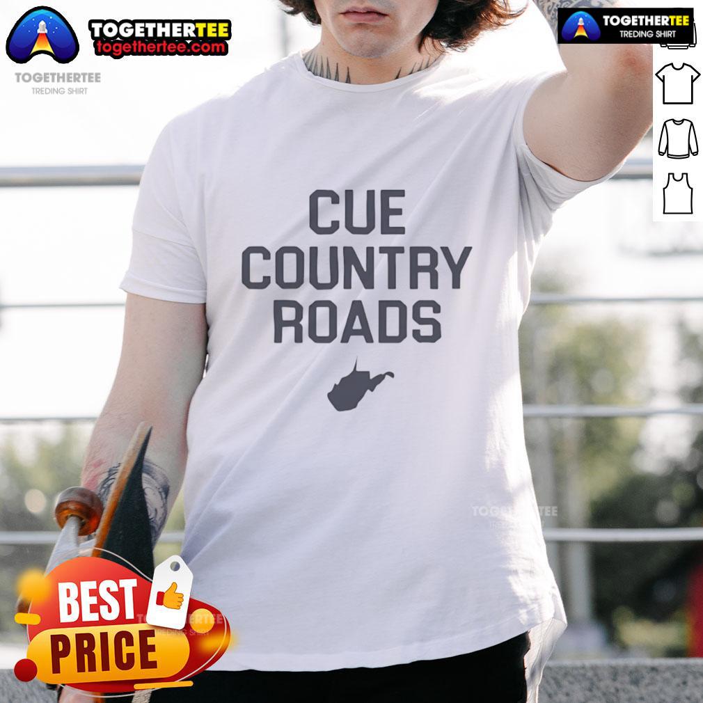 Alt Text: Official Lindzee Cue Country Roads T-Shirt featuring a stylish design for country music fans.