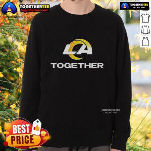 Official Los Angeles Rams Together Sweatshirt in team colors, showcasing logo and stylish design for fans.