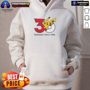 Official Pokmon 30th Anniversary 1996 hoodie featuring vibrant graphics and iconic Pokmon characters.