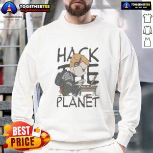 Alt Text: Original Hack The Peanuts Planet Sweatshirt featuring colorful graphics and a comfortable fit for casual wear.
