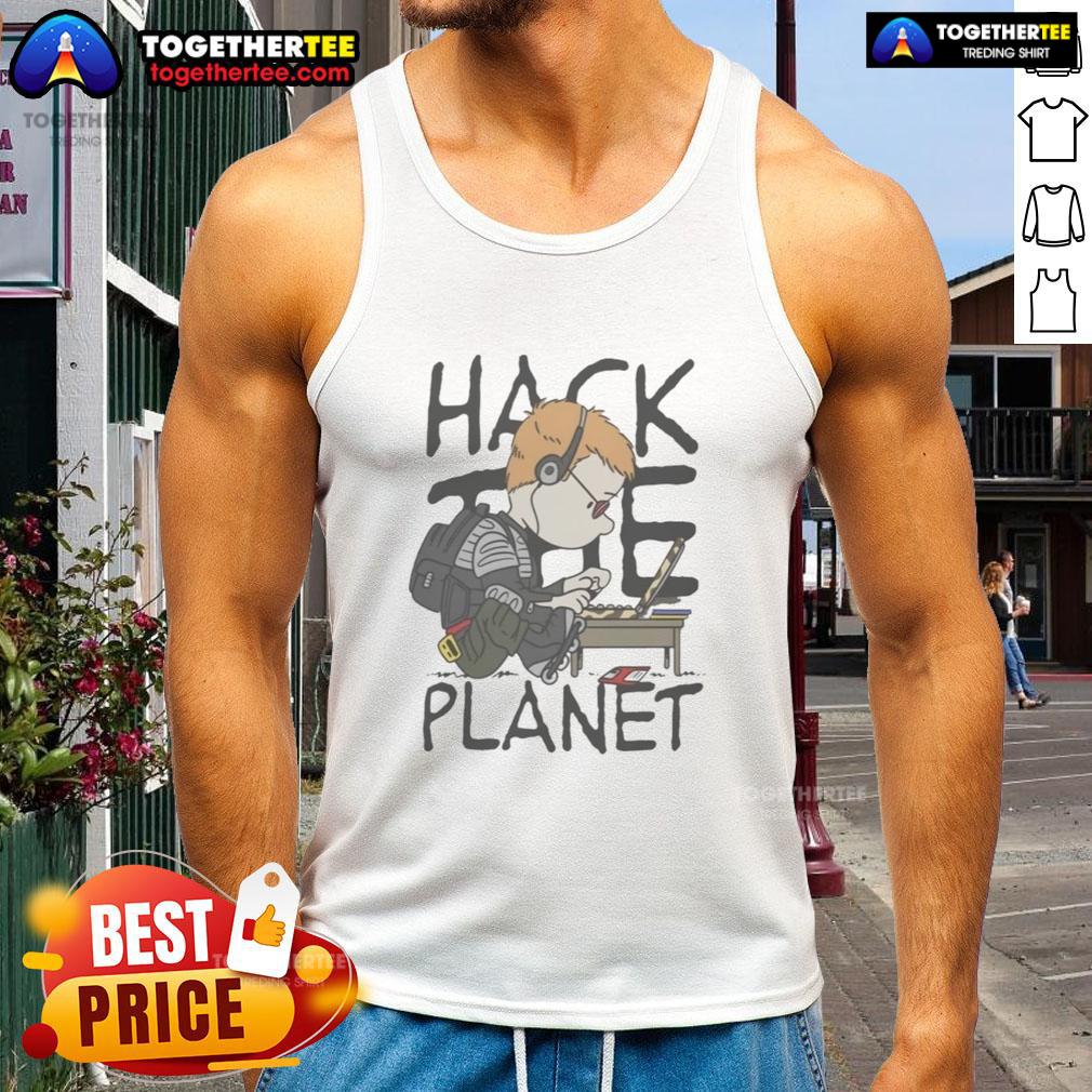 Original Hack The Peanuts Planet tank top featuring vibrant graphics and a comfortable fit, perfect for casual wear.