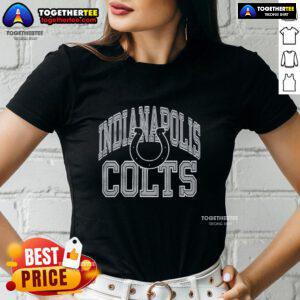 Premium Indianapolis Colts Arch Ladies Tee in blue with team logo, perfect for female fans of the Colts.