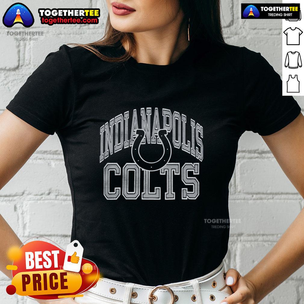Premium Indianapolis Colts Arch Ladies Tee in blue with team logo, perfect for female fans of the Colts.