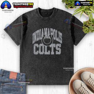Premium Indianapolis Colts Arch Washed T-Shirt in blue, featuring team logo and vintage style for ultimate fan comfort.