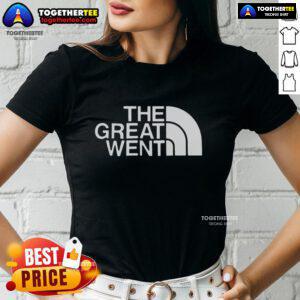 Alt Text: Premium The Great Went Phish Loring Air Force 1997 Ladies Tee featuring vibrant graphics and a comfortable fit.