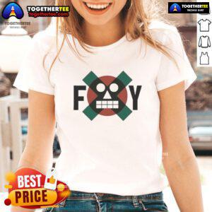 Stylish ladies tee featuring a pretty Foy robot face design, blending indie soul with a digital edge for trendy fashion.