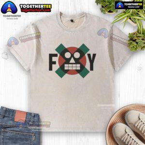 Pretty Foy robot face graphic on a washed t-shirt, blending indie soul with a digital edge for a unique style.