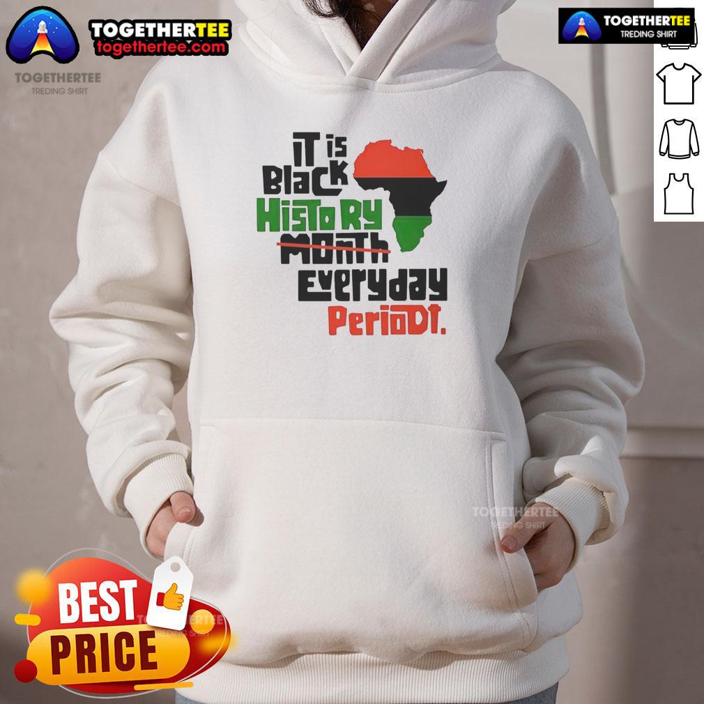 Alt Text: Black History Month hoodie featuring 'Top African' design, celebrating culture and heritage every day.