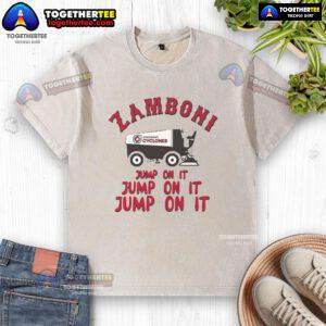 Alt Text: Cincinnati Cyclones Zamboni washed T-shirt featuring team logo and vibrant colors, perfect for fans and collectors.