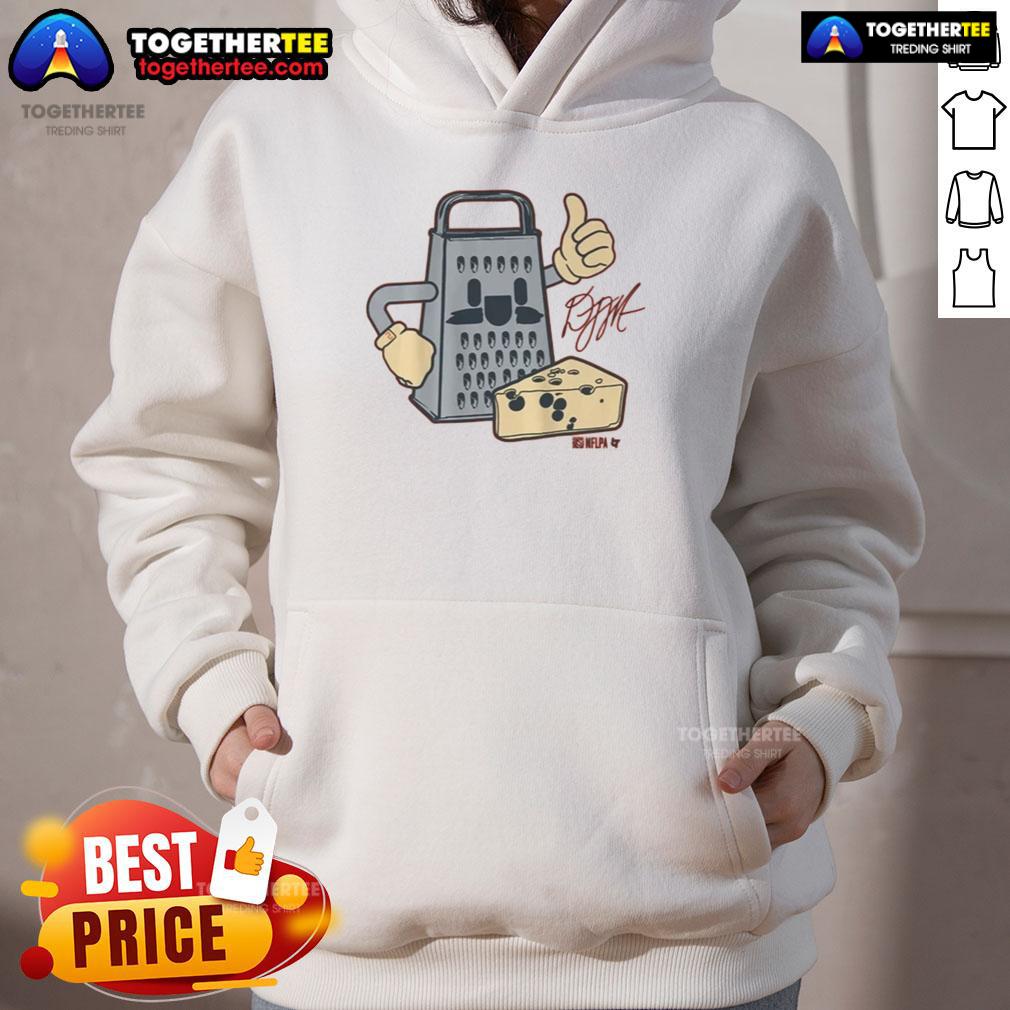 Alt Text: Top D.J. Moore Cheese Grater Hoodie featuring a unique design and vibrant colors, perfect for fans and fashion lovers.