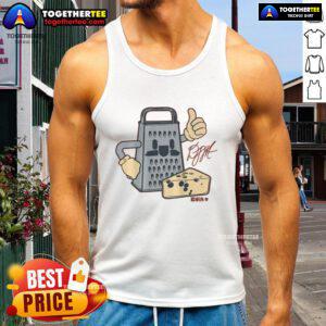 Stylish D.J. Moore cheese grater tank top design featuring vibrant graphics and a comfortable fit for fans.