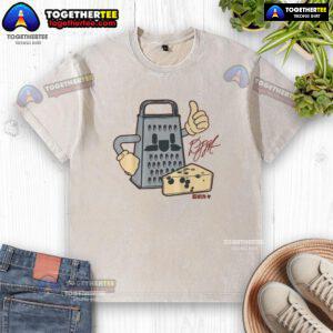 Alt Text: Top D.J. Moore cheese grater washed t-shirt featuring a stylish design perfect for fans and casual wear.