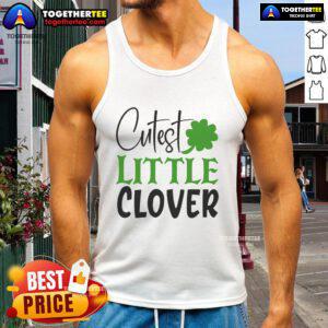 Official Cutest Little Clover Tank Top in vibrant green, perfect for summer outfits and casual wear.