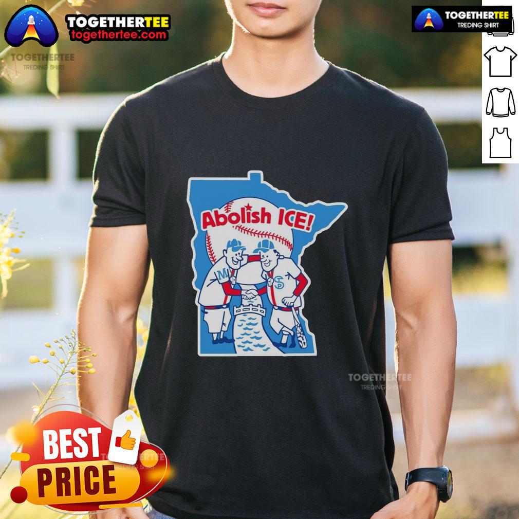 Top Abolish Ice Twins T-Shirt featuring bold graphics and a stylish design for activists and supporters of immigration reform.