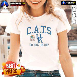 Good Cats UK NCAA Final Four 1996 Go Big Blue Ladies Tee featuring bold graphics and a stylish design for fans.