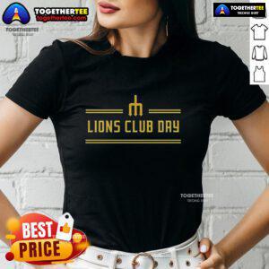 Good Lions Club Day ladies tee featuring vibrant colors and a stylish design, perfect for community events and outings.