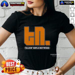 Good Talkin' Vawls Network ladies tee featuring a stylish design and vibrant colors, perfect for casual wear.