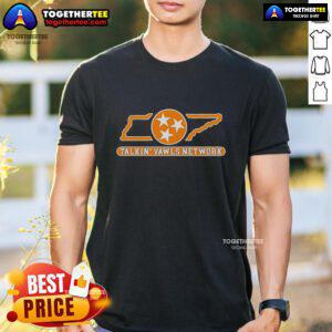 Alt Text: Good Tennessee Talkin' Vawls Network T-Shirt featuring vibrant colors and a stylish design for fans of Tennessee sports.