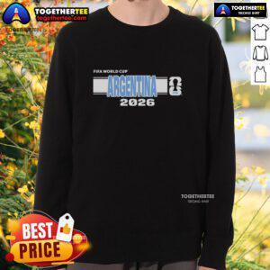 Nice Argentina FIFA 2026 World Cup sweatshirt featuring vibrant colors and team logo, perfect for fans and supporters.