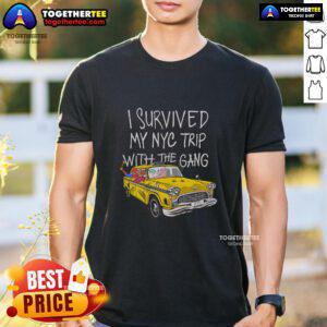 Alt Text: Official I Survived My NYC Trip with The Gang Spider Perks T-Shirt featuring a fun NYC graphic design.