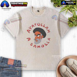 Official Simpsons Ayatollah A. Saholia washed t-shirt featuring vibrant graphics and a stylish fit for fans.