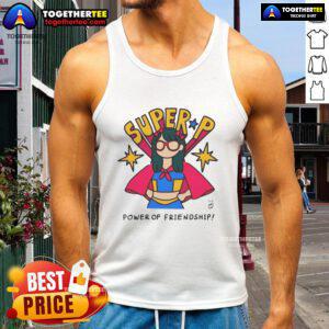 Official Super P Power of Friendship Tank Top featuring vibrant colors and a fun design, perfect for summer wear.