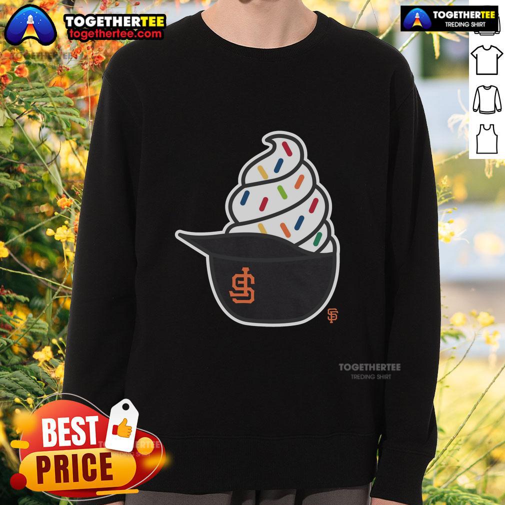 Original San Francisco Giants ice cream sweatshirt featuring vibrant team colors and logo, perfect for fans and cozy wear.