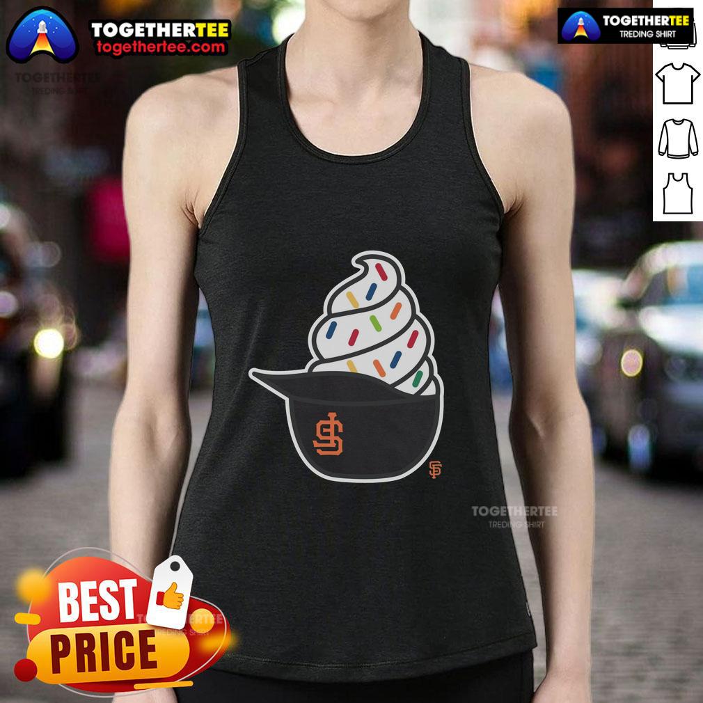Original San Francisco Giants ice cream tank top featuring vibrant team colors and logo, perfect for summer fans.