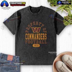 Alt Text: Original Washington Commanders Property 1932 washed t-shirt featuring a vintage design and soft cotton fabric.