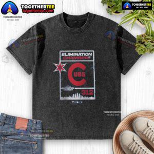 Alt Text: Pretty WWE x Chicago Cubs Elimination Chamber 2026 washed t-shirt featuring vibrant graphics and a relaxed fit.