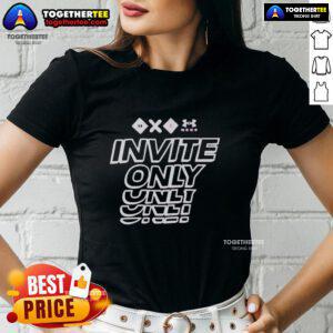 Alt Text: Awesome Invite Only Zayden Gamble Ladies Tee in vibrant colors, perfect for trendy casual wear and fashion enthusiasts.