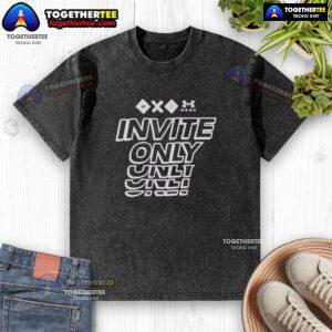 Awesome Invite Only Zayden Gamble washed t-shirt in a casual style, perfect for streetwear enthusiasts.