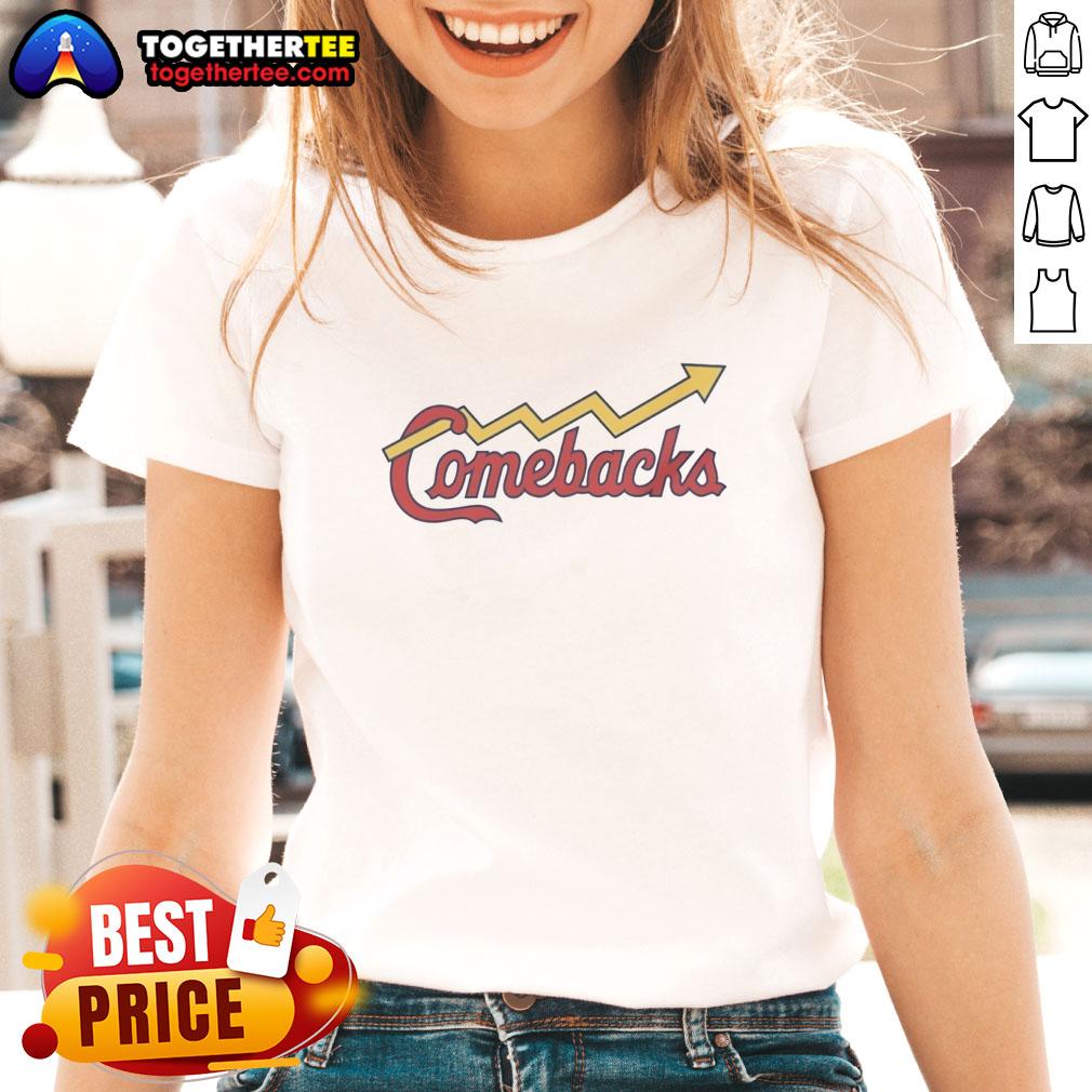 Stylish ladies tee featuring the St. Louis Cardinals logo, perfect for fans celebrating awesome comebacks.