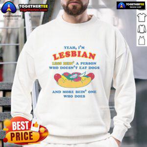Awesome Yeah I'm Lesbian sweatshirt showcasing a bold statement about identity and lifestyle choices.