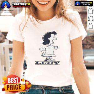 Good Lucy Van Pelt Peanuts 1960 ladies tee featuring classic comic art and vibrant colors, perfect for fans.