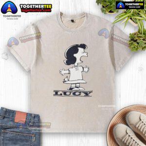 Good Lucy Van Pelt Peanuts 1960 washed t-shirt featuring classic cartoon design, perfect for vintage comic fans.