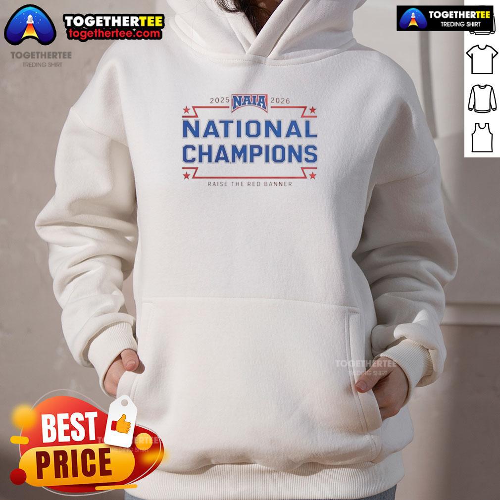 Good Marian Knights Naia 2026 Basketball National Champions hoodie featuring team logo and championship graphics.
