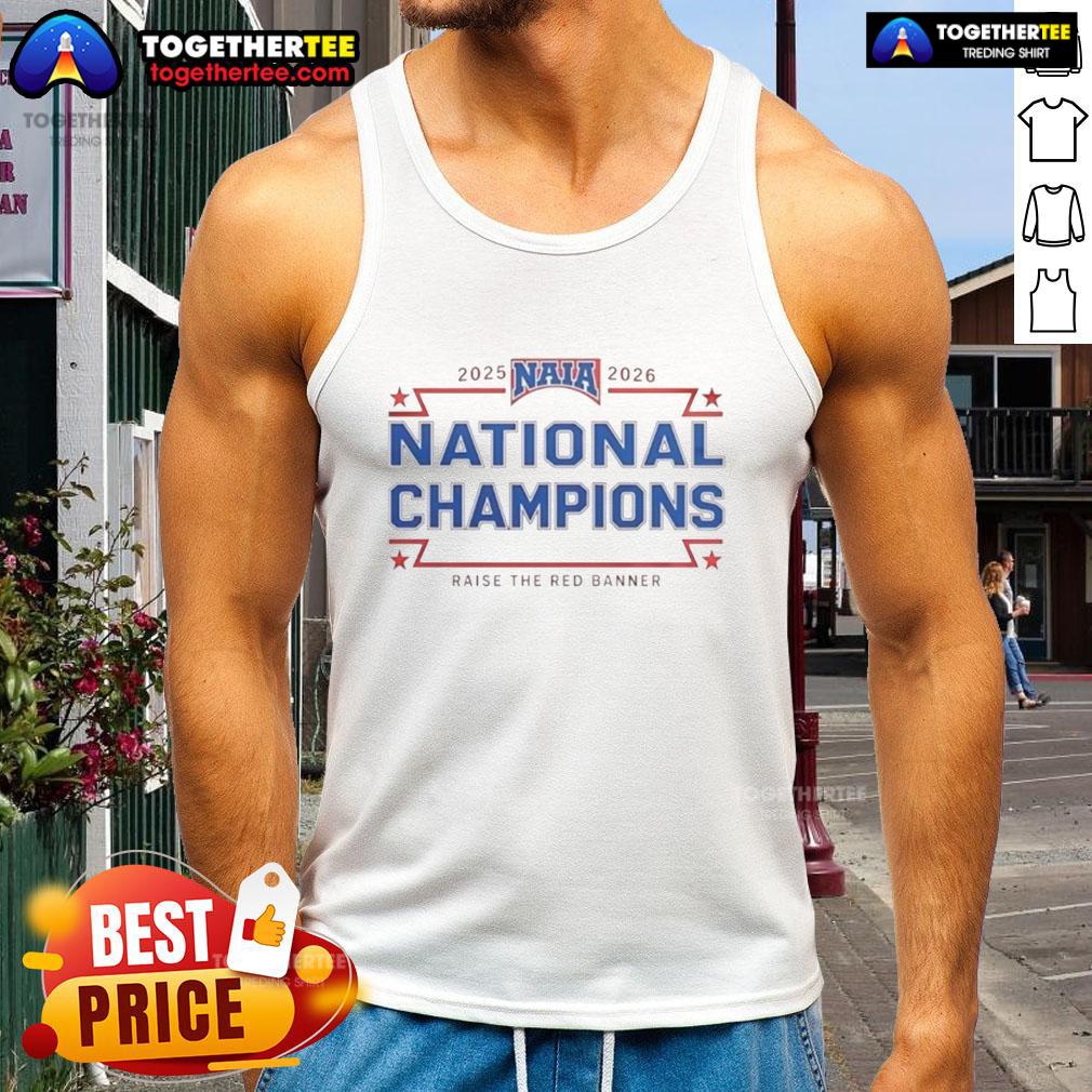 Good Marian Knights Naia 2026 Basketball National Champions tank top featuring team logo and vibrant design.