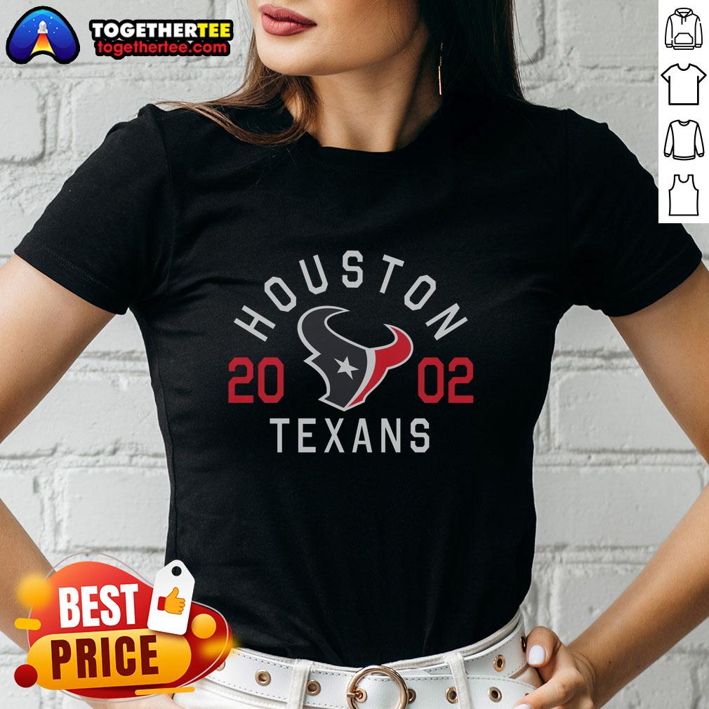 Stylish Hot Houston Texans Heritage Print Ladies Tee featuring vibrant team colors and logo, perfect for fans.