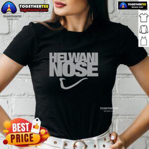 Nice Helwani Nose Logo Ladies Tee featuring a stylish design perfect for casual wear and fan apparel.