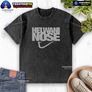 Nice Helwani Nose logo on a washed t-shirt, featuring a trendy design perfect for casual wear.