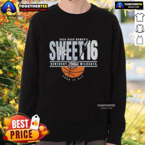 Nice Kentucky Wildcats NCAA Women's March Madness Sweet 16 2026 Sweatshirt, featuring team colors and logo.