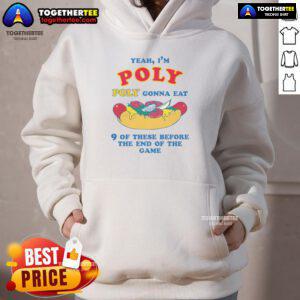 Cozy hoodie with 'Nice Yeah I'm Poly' design, perfect for gaming sessions and playful style.