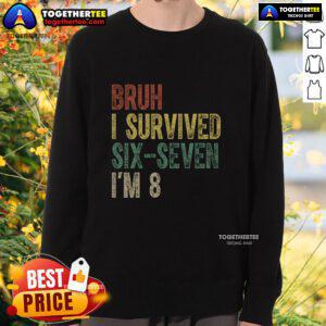 Official Bruh I Serviced Six Seven I'm 8 6 7 meme sweatshirt featuring a bold graphic design and comfortable fit.